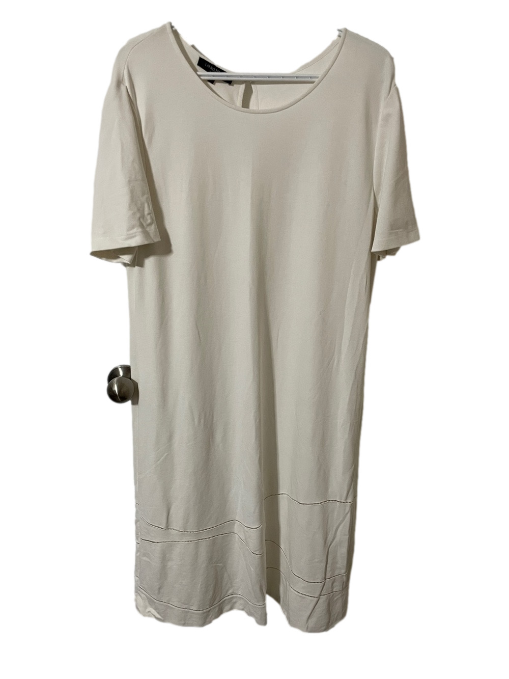 Lafayette 148 New York Cream Short-Sleeve Midi Dress Size XXL